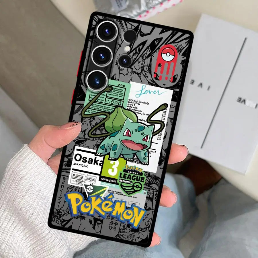 Case for Samsung Galaxy S26 S20 FE S22 S21 S25 Ultra S23 FE Note 20 Ultra 10+ S24 Plus Funda Back Phone Cover Anime Pokemons