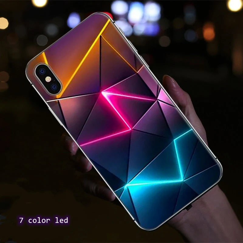 For Google Pixel Fold LED Case Silicone Glass Full Protect Luminous Shell Pixel Fold 5G Flash Phone Cover Full Fundas Coque