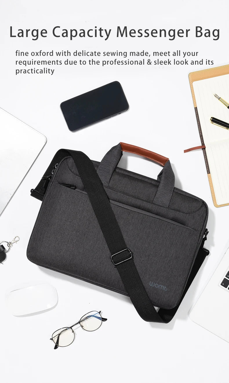 Laptop Shoulder Bag 14 15.6 16 Inch Men Messenger Carrying Case for MacBook Huawei HP Acer Asus Lenovo Business Office Notebook
