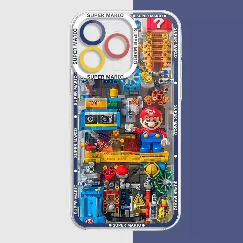 Building Blocks M-Marios Case For Samsung Galaxy S24 S23 S22 Ultra S21 S20 FE Note 20 10 Plus A15 A25 A35 A55 TPU Silicone Cover