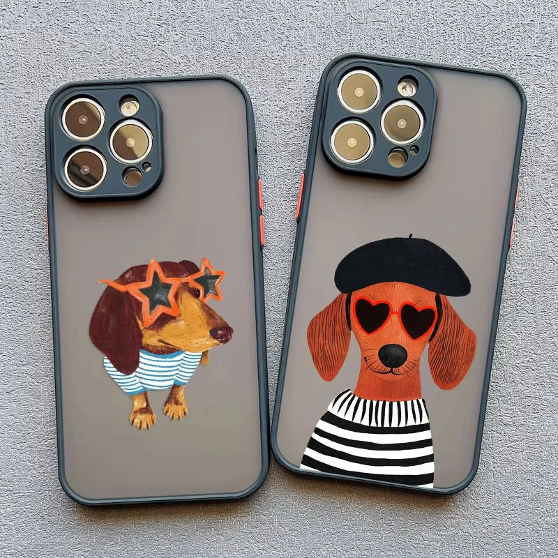 Funny Dancing Dachshund Sausage Dog Phone Case For Samsung Galaxy S26 S25 Ultra S24 S23 FE S22 S21 Plus S20 A56 A55 A54 Cover