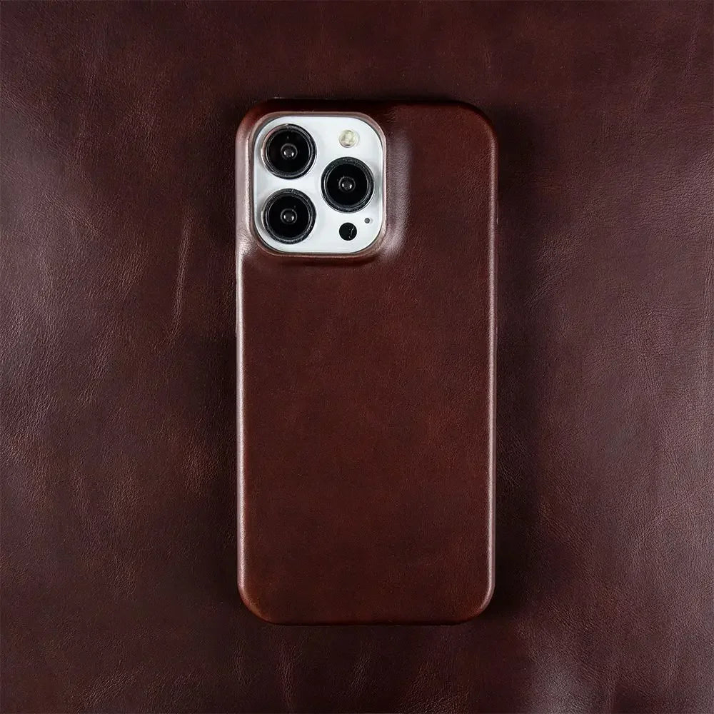 For Case iphone 16 Pro Max Cases Oil Wax Luxury Genuine Leather Cover For Iphone 17 16 15 14 13 XS Max X 8 Plus Phone Shell Capa