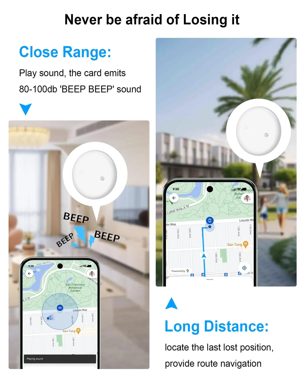 1-4Pcs Anti-Lost Tag Google Find My GPS Tracker Android Finder Compatible with Google Find Hub (Android Only) Key Wallet Finder