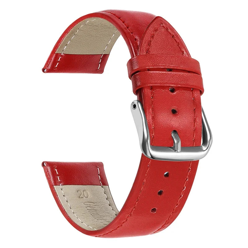 Leather Strap 12mm 13mm 14mm 15mm 16mm 17mm 18mm 19mm 20mm 21mm 22mm 23mm 24mm Soft Watchband for Men Women Universal Bracelet