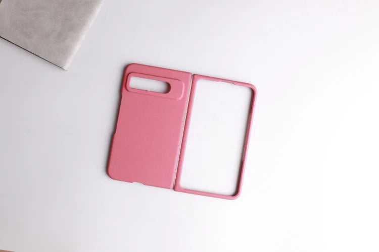 Sandstone Matte Hard PC Flip Phone Case For Google Pixel Fold Ultra Thin Anti-fall Non-slip Full Protect Bumper For Pixel Fold