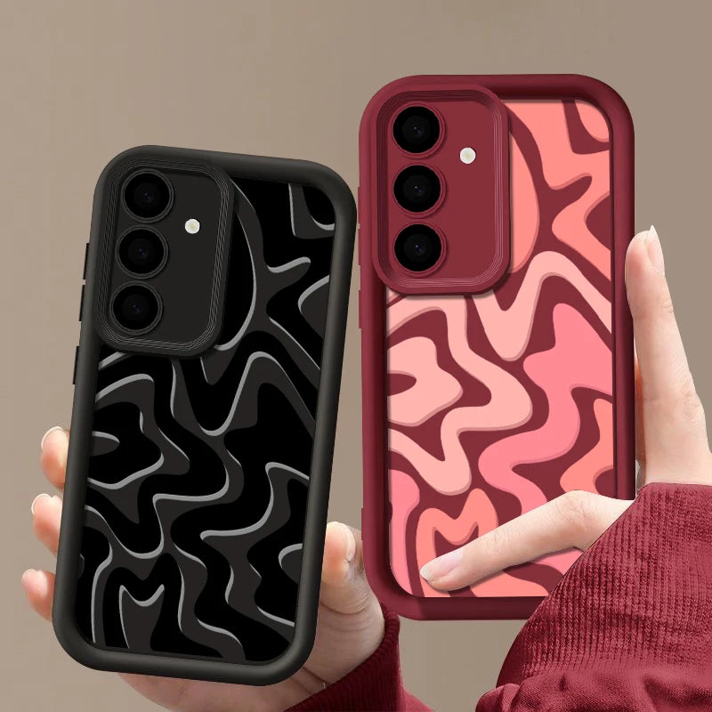 Striped Pattern Phone Case For Samsung Galaxy A57 A37 A56 A16 A17 A36 A26 A55 A54 A15 S25Edge S26 S24 S23 S22 Ultra S25 FE Cover