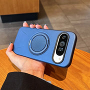 Luxury 360° Magnetic Metal Bracket Phone Case For Google Pixel 9 10 Pro XL Shockproof Stand Holder PC Cover For Google Pixel 10A