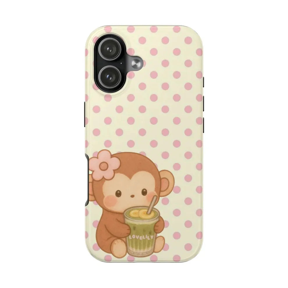 Pink & Brown Sweetness Phone Case for iPhone 17 16e 16 15 14 13 12 11 X XS XR XSMAX 7 8 Air Pro Max Plus Double-layer Back Cover