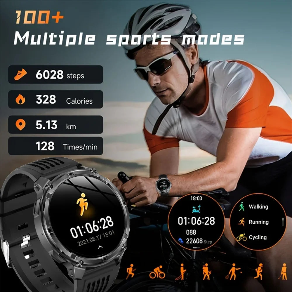 2026 New T-Rex3 Pro GPS Sports 1100mAh Smartwatch Men 120-Day Standby Clock Rugged Outdoor Sport 10ATM Waterproof Call Watches