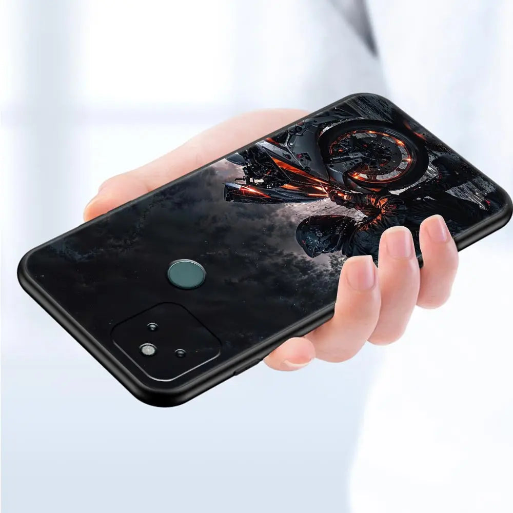 Phone Case Cover for Google Pixel 10 9 8 7 6 9A 8A 7A 6A Pro Shockproof Soft TPU 10 9 Pro XL Shell Capas Motorcycle Rider Fundas