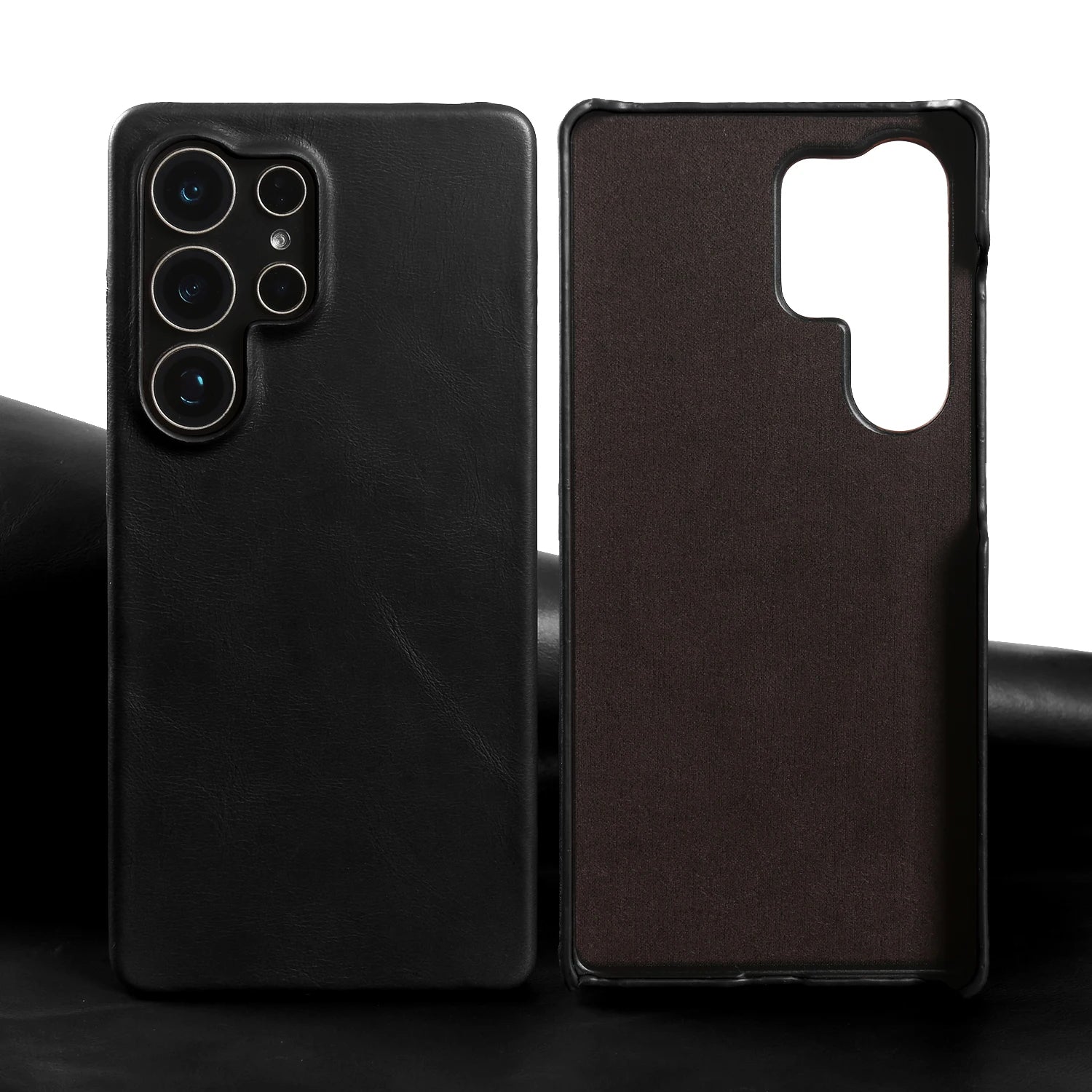 Vintage Business Genuine Leather Phone Case For Samsung Galaxy S26 S25 Ultra S24FE S23 S22 S21 Plus S20 FE Back Cover Coque Capa
