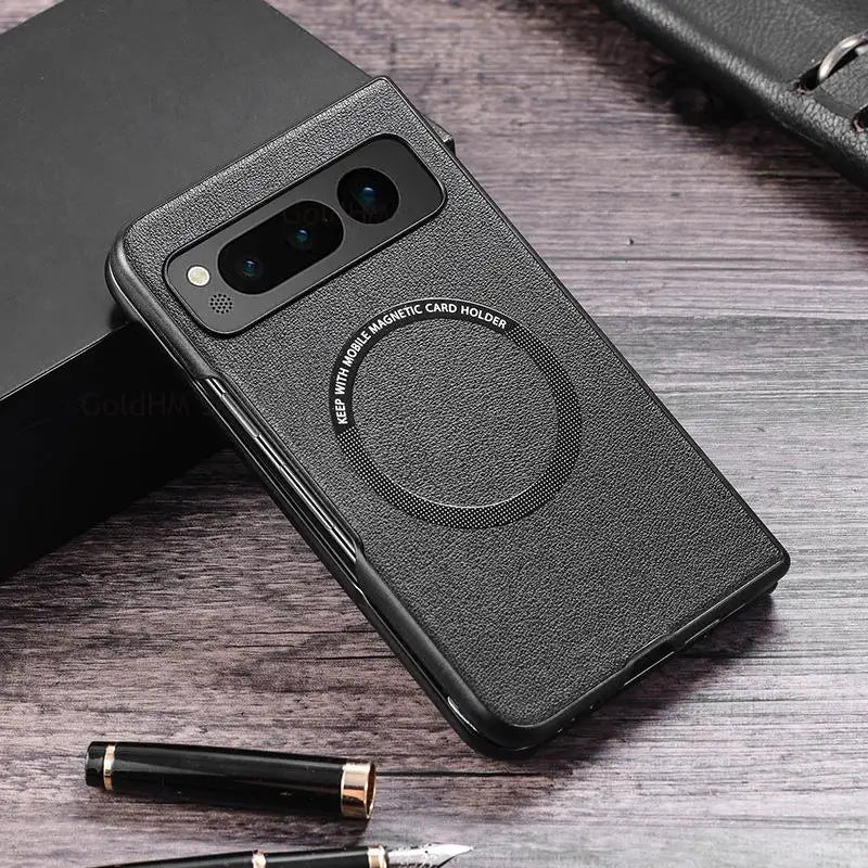 Capa For Google Pixel Fold For Magsafe Magsafing Leather Case For Pixel 8 Pro 7A 6A 5 7 6 8 Pro Flip Cover For Pixel Fold G9FPL