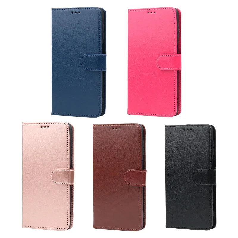 Leather Case For Samsung Galaxy S25FE S25 Edge S25 Ultra S24 S23 S22 S21 S20 FE S10 S9 S8 S7 Funda Flip Wallet Cover Book Case