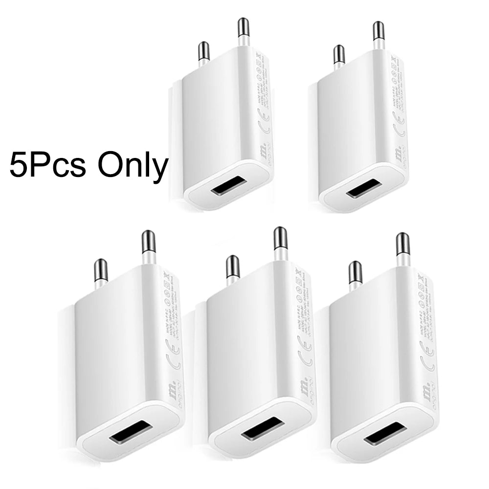 Universal 5V 1A USB Wall Travel Charger Head Power Adapter Portable EU Plug Charging For Mobile Phone MP3 7 8 Xs