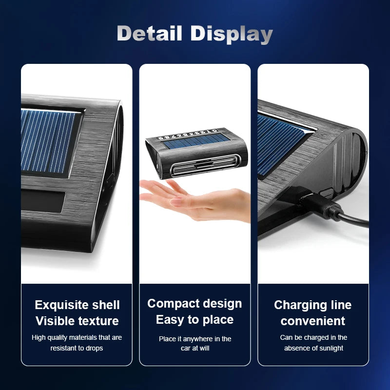 1pc Solar Air Purifier, Built-in Sensor, Used in the Car, Purifies Air, Clean Air, Fresh Air, Purification Generator, Intelligen