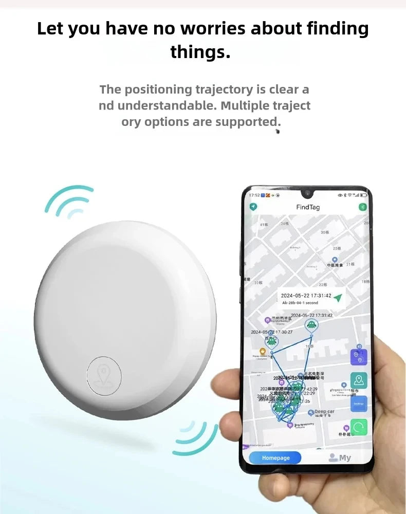 OnePlus Bluetooth5.3 GPS Smart Tracker Reminder Anti-Lost Device Pet Bag Wallet Finder AirTag Tracking Locator For Apple Android