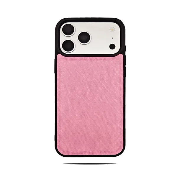 Simple Solid Color Leather Phone Cover For iPhone 17 16 15 Pro Max Business Office Style Case