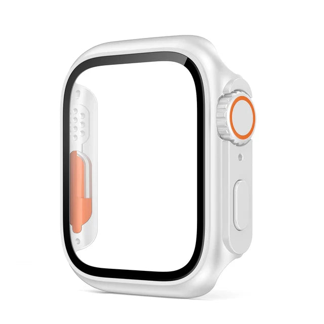 Glass+Case for Apple Watch 44mm 45mm 41mm 40mm 42mm 38mm Screen Protector Cover Change Ultra Bumper iWatch Series 9 8 7 SE 6 5 3