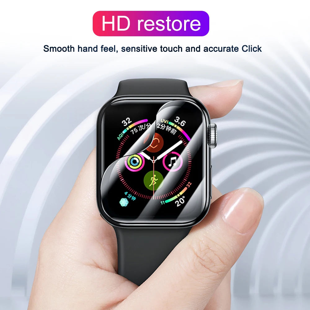 5PCS Screen Protector for Apple Watch Ultra 1 2 49MM 40MM 41MM 42MM 44MM 45MM 38MM soft Film for iWatch Series 9 8 7 6 SE 5