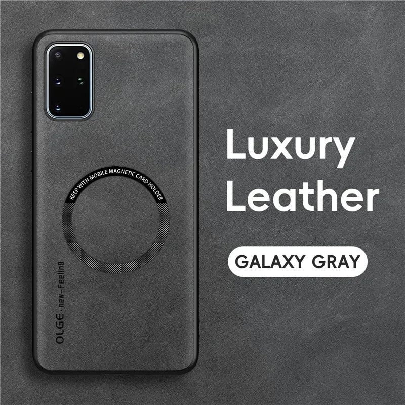 Magnetic Retro Leather Case For Samsung Galaxy S20 Plus Ultra S20Plus S20Ultra Wireless Charging Phone Case Cover