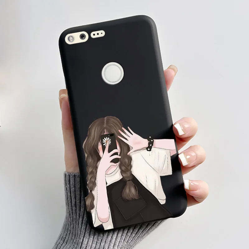 For Google Pixel 1 Soft Silicone Black Case For Google Pixel 1XL Elegant Style New Design Pattern Snow Mountain Casing