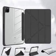 For 2018-2026 iPad Case Air 11/13 M2 Pro 11/13 M4 for iPad Air 4 Air 5 Pro 11/12.9 iPad 6/7/8/9/10th Acrylic Clear Y-Fold Stand