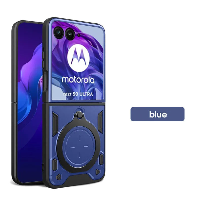 Heavy Duty Protective Magnetic Cover For Motorola Moto Razr 70 60 50 40 Ultra Razr+ 2026 2025 2024 Case With Ring Holder Stand