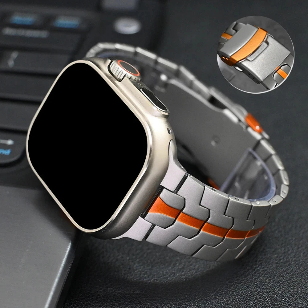 Titanium Band for Apple Watch Ultra 4 3 2 1 49mm Series 12 11 10 46mm Bracelet Metal Strap for Iwatch 9 8 7 6 5 4 SE3 44mm 45mm