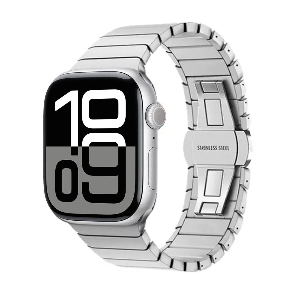 Metal Band For Apple Watch 46mm Strap Stainless Steel Watchband For Iwatch Series 12 11 10 Ultra 49mm 42/44/45mm Business Correa