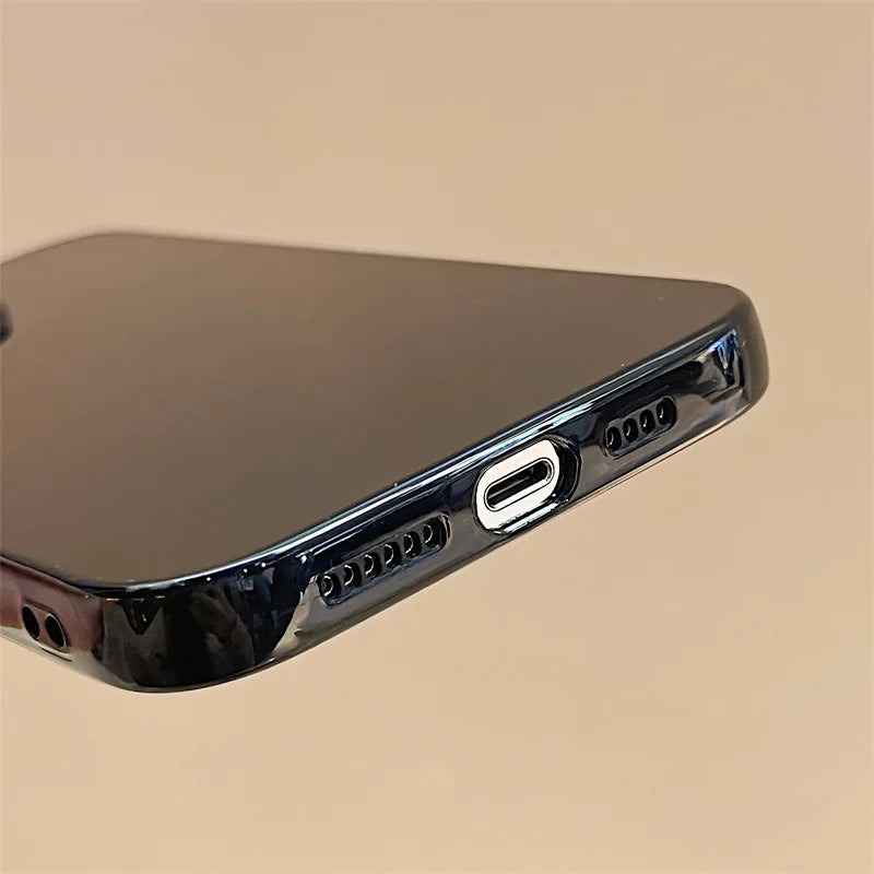 Soft Silicone Glossy Shockproof Phone Case For iPhone 17 Air 16 15 14 13 12 11 Pro Max XR XS X 7 8 Plus Plain Bumper Back Cover
