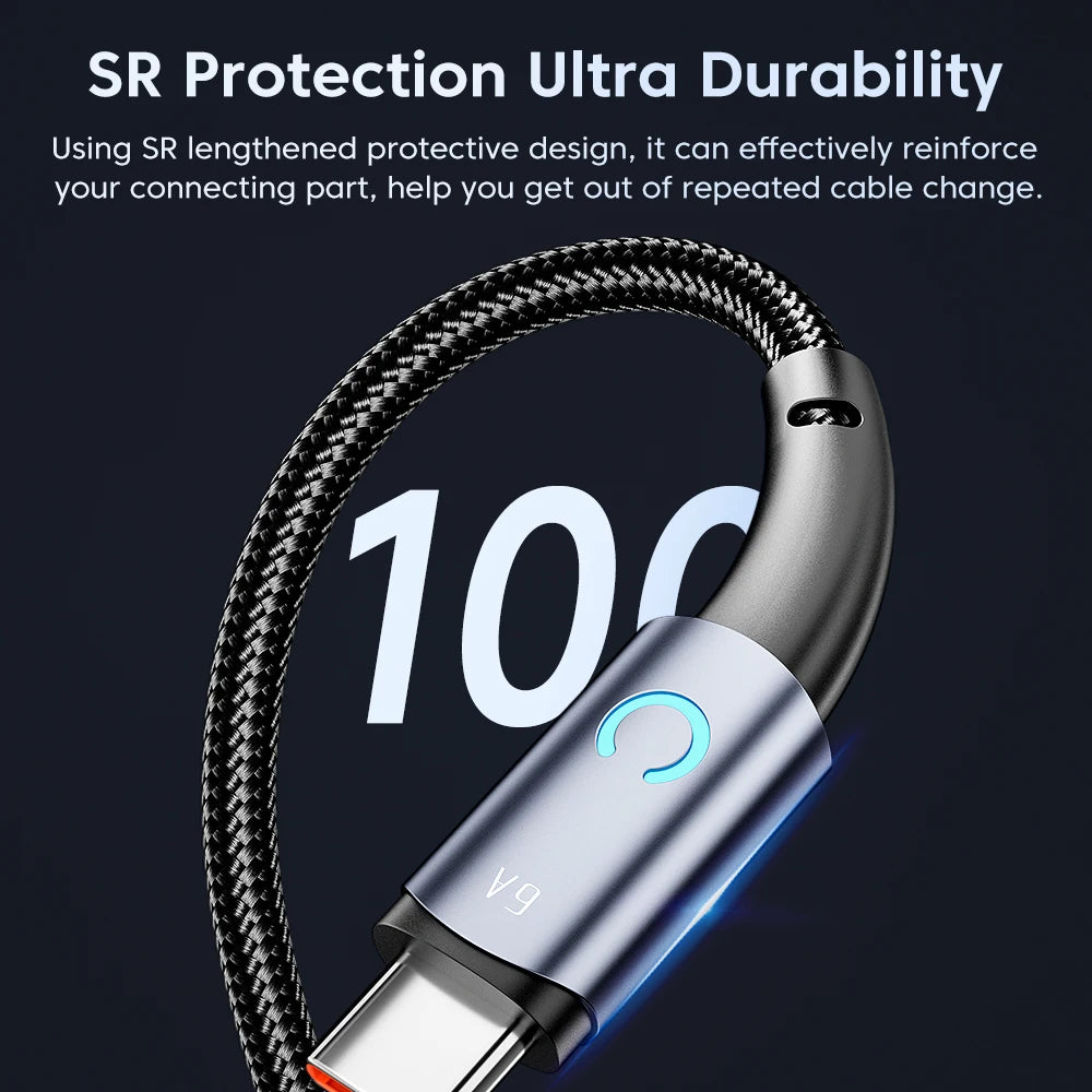Toocki 6A USB Type C Cable For Huawei P40 30 66W SCP Fast Charging Micro USB C Cable For Samsung Xiaomi Poco Oneplus Data Cord
