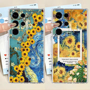 Van Gogh Sunflowers Clear Cover Phone Case for Samsung Galaxy Note 20 Ultra 10 S22 FE S25 Edge S23 Ultra S20 Plus S21 S24