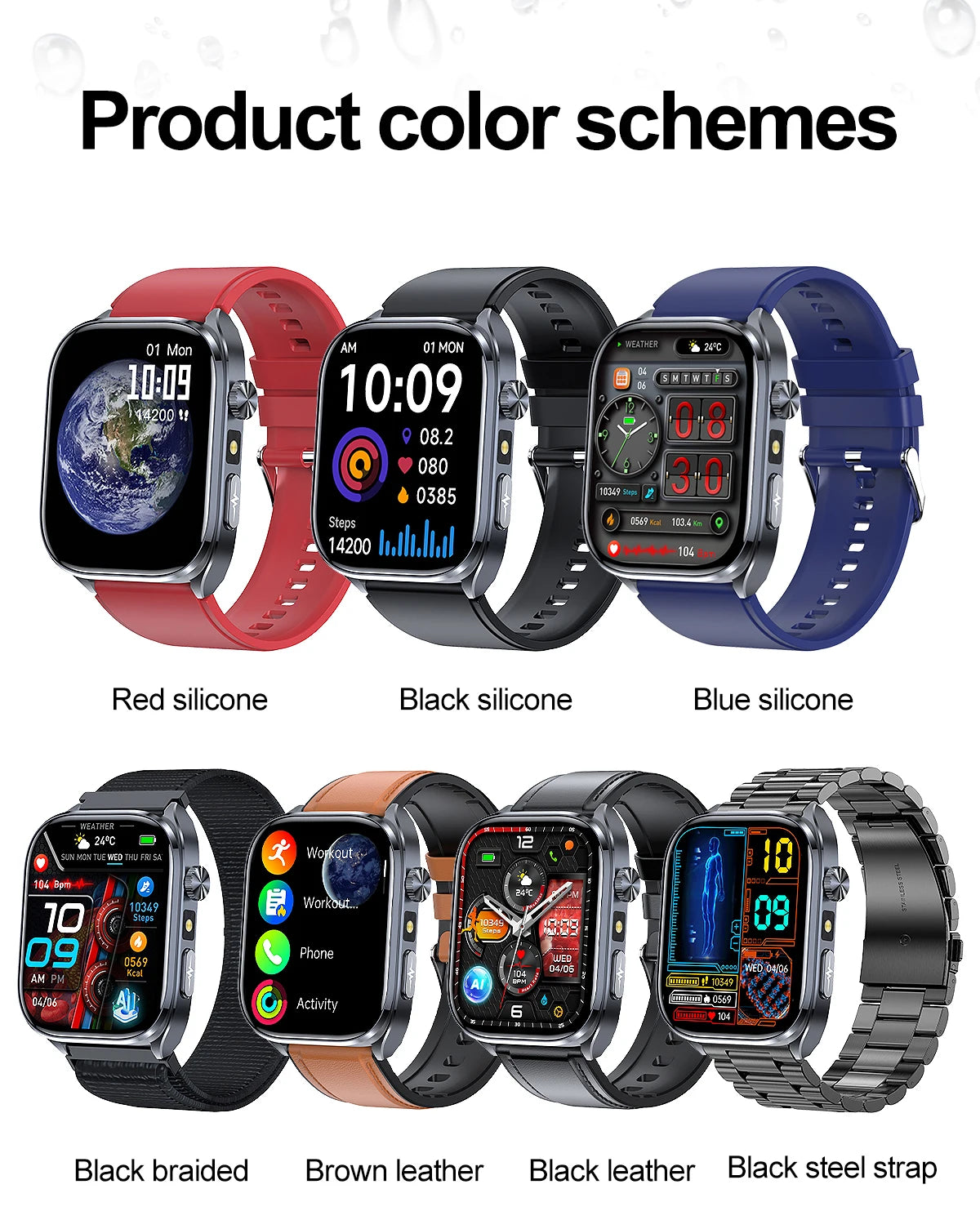 2026 New Accurate ECG Smart Watch Heart Health Analysis Blood analysis Blood Lipid Blood Pressure BT call Smart Watches For Men