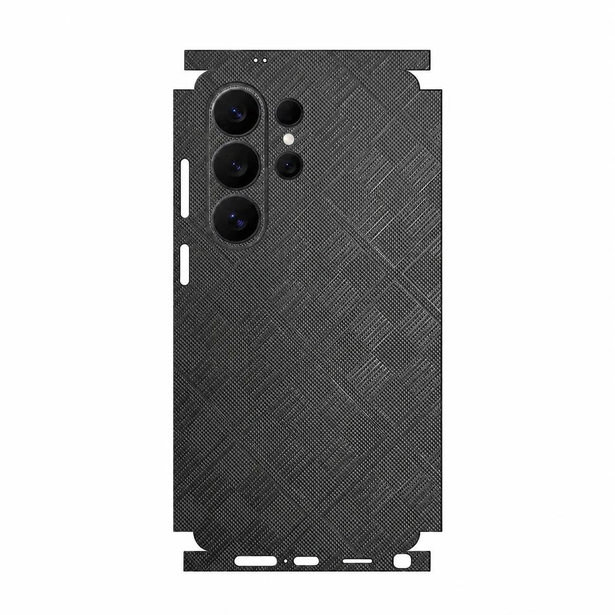 Full Coverage Faux Leather Back Skin for Samsung Galaxy S26 S25 Ultra Plus S24 S23 Full Wrap Anti Scratch Rear Film Sticker