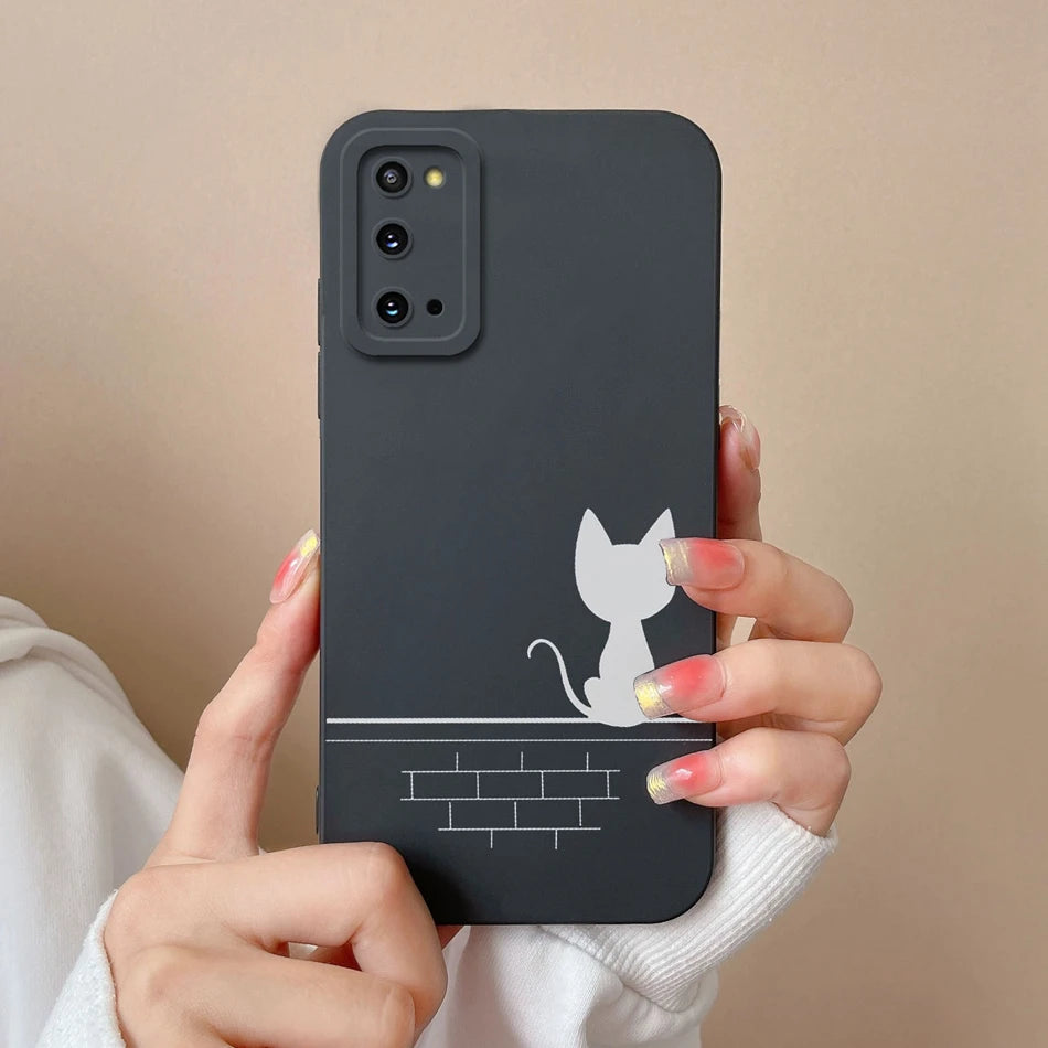 For Samsung S20 FE Plus Ultra Phone Case Funny Camera Protection New Liquid Silicone Cover For Galaxy S20FE S 20 S20Plus Funda