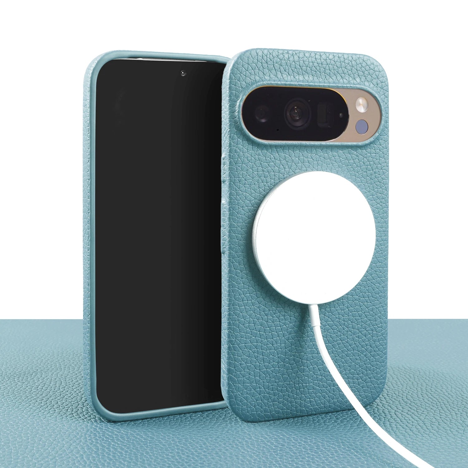 For Magsafe Magnetic Lychee Genuine Leather Case For Google Pixel 10 Pro XL Pixel10 9A 8A 7A Pixel 7 8 9 Pro XL Phone Back Cover