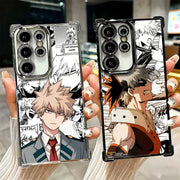 MHA My Hero Bakugou Katsuki Plating Phone Case For Samsung Galaxy S25 S26 Edge S24 S23 Ultra S22 S21 Plus S20 FE Anti-Fall Prote