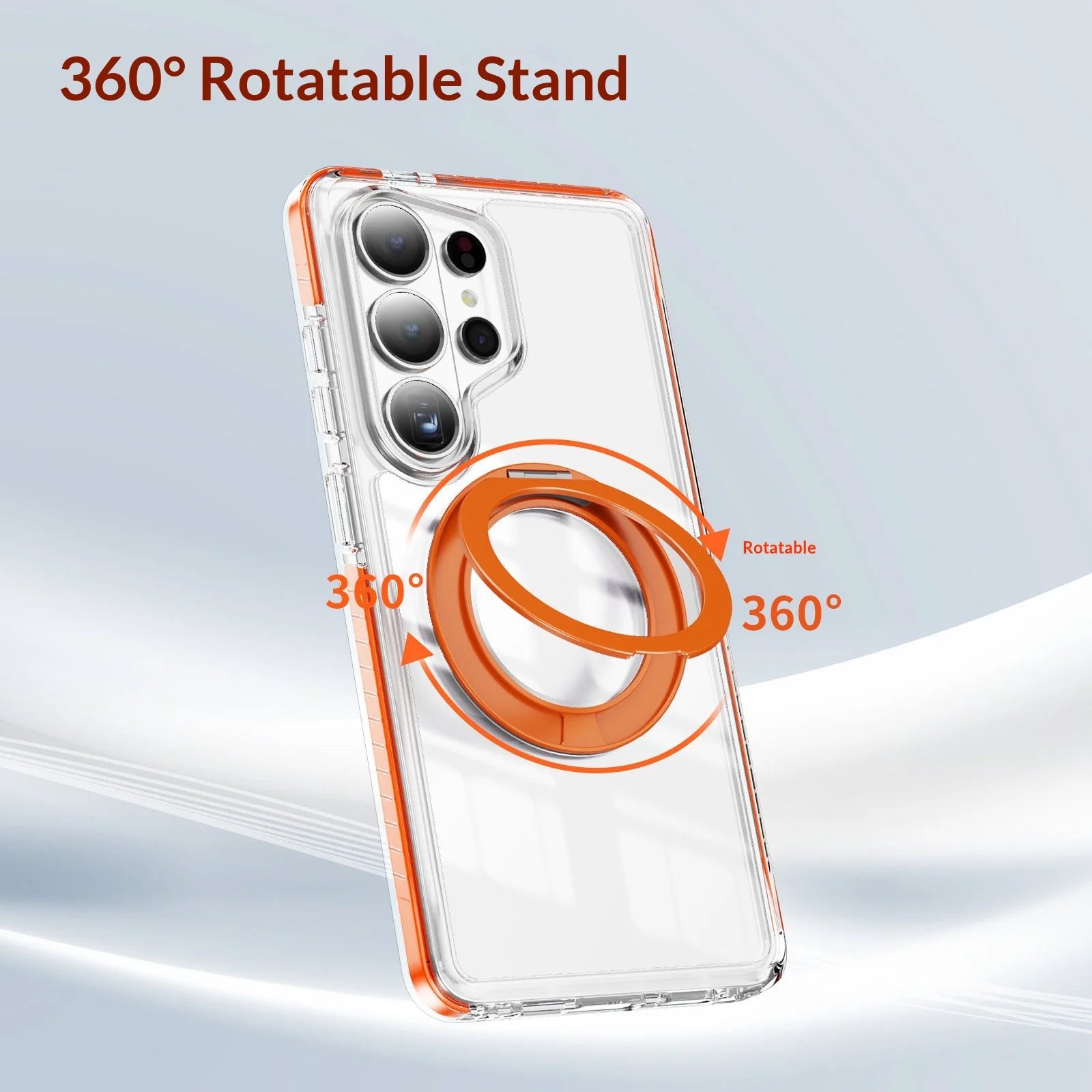 for S26Ultra S26+ For Magsafe 360°Rotation Stand Case For Samsung Galaxy S26 Ultra Plus S25 S24 Plus TPU Magnetic Charging Cover