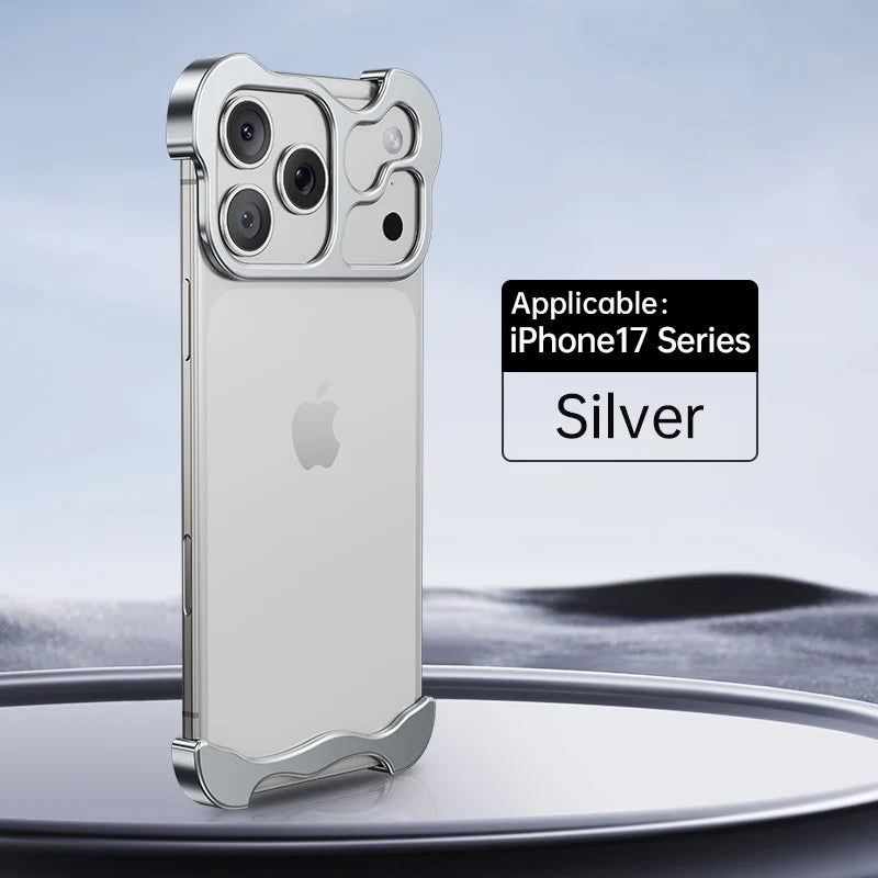 Luxury Irregular Aluminum Alloy Bumper Phone Case For IPhone 12 13 14 15 16 17 Pro Max 17Air Lens Film Protection Metal Cover