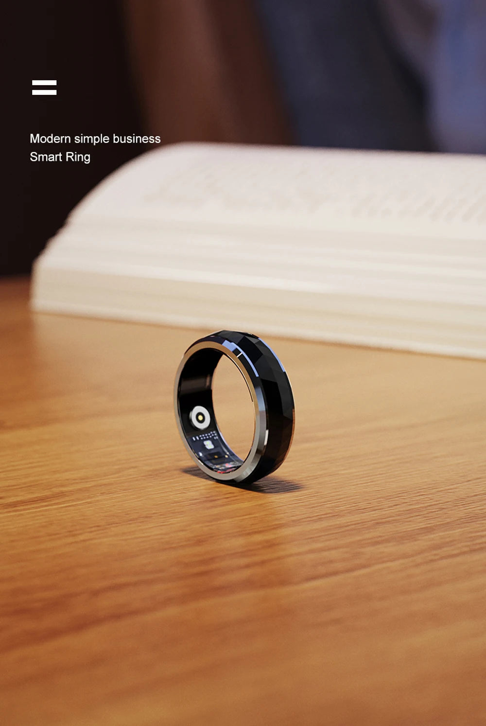 2024 COLMI R11 Smart Ring, Fidget Spinner Anxiety Relieve Ring with Charging Case for Men, Health Sleep Monitor, 5ATM Waterproof