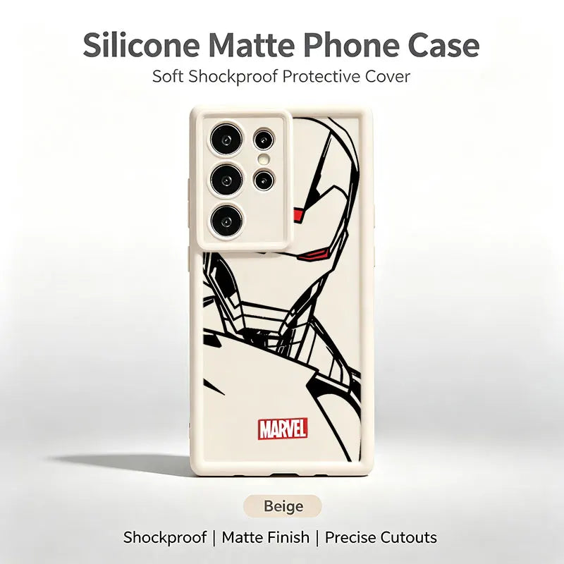 Spidermans Ironman Silicone Phone Case For  Samsung Galaxy S26 S25 S24 S23 S22 Ultra Plus S21 S20 FE Shockproof Cover