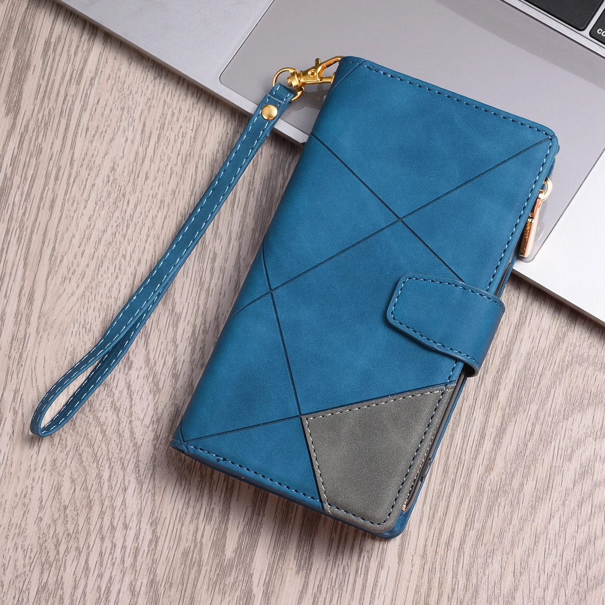 Zipper Flip Leather Case For iPhone 16 17 Pro Max Air 16E 15 14 13 12 11 Pro Max Plus Business Wallet Card Slot Phone Cover
