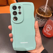 Big Wave Liquid Silicone Case For Samsung Galaxy S26 S25 S24 S23 S22 S21 S20 Ultra Plus S21 S20 FE Shockproof Plain Soft Cover