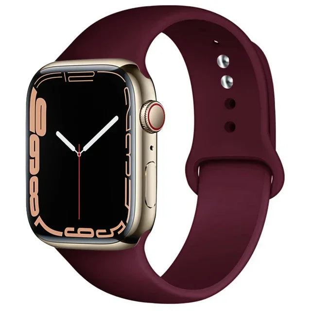 Silicone Sport Strap For Apple Watch Series11 10 9 8 7 6 5 SE Ultra3 Bracelet For Apple Watch 44mm 45mm 49mm 46mm 38/40/41/42 mm