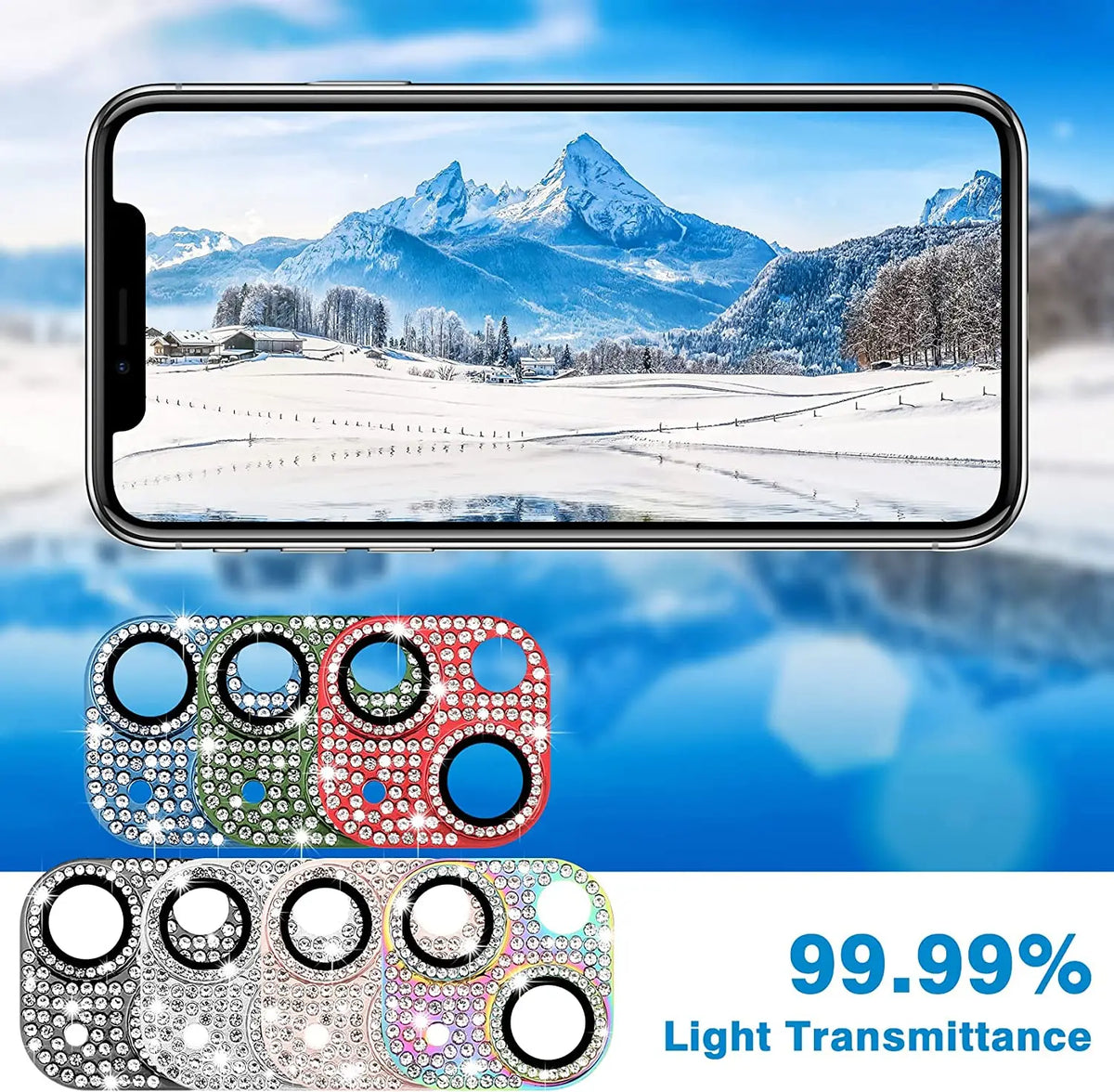 Glitter Diamond Camera Lens Protector Case Cover For iPhone 16 15 14 Plus 13 Pro Max 12 Mini 11 Women Protection Phone Accessory
