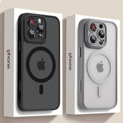 Luxury Matte Armor For Magsafe Magnetic Wireless Charging Case For iPhone 11 12 13 14 15 16 17 Air Pro Max Plus Shockproof Cover