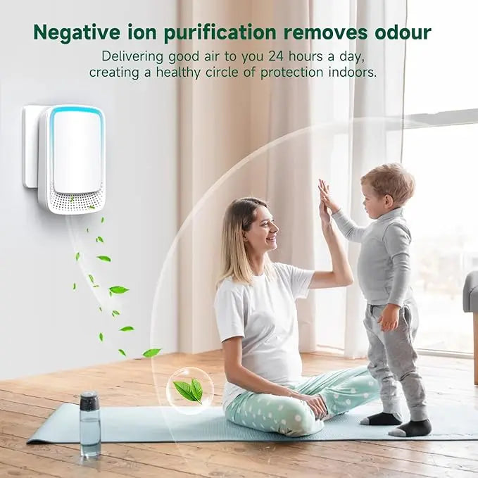 Portable Mini Air Purifier Freshener Deodorizer Negative Ionizer Home Office Air Cleaner for Pets Smokers Toilet - Single Piece