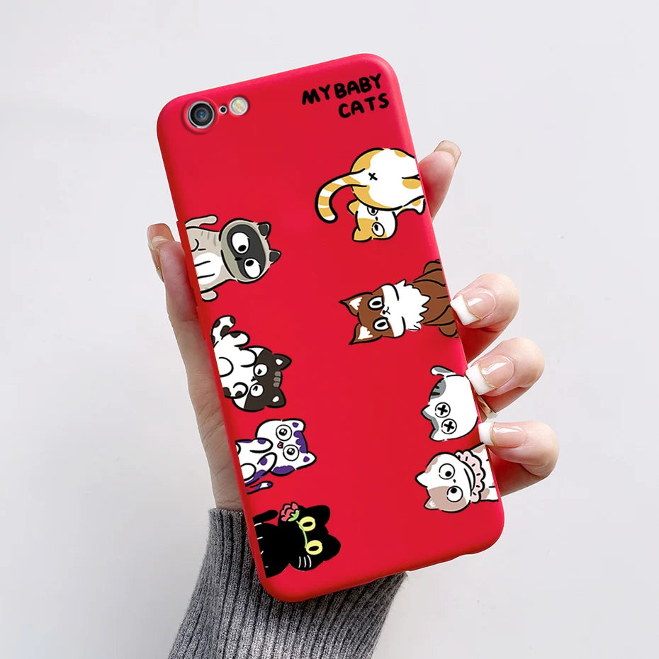 Stylish Painted Cover For iPhone 6 6S Plus Case iPhone6 6S Plus Cover Silicone Soft Phone Back Case For Apple iPhone 6 6S Coque