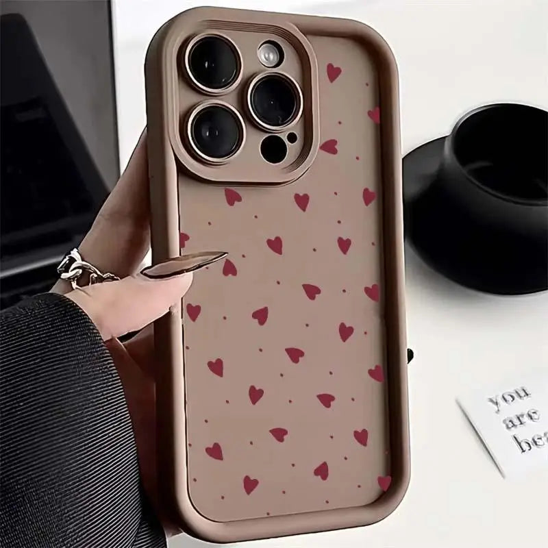 Colorful Love Heart Silicone Phone Case For Samsung Galaxy M34 M31 M51 M30S M23 M20 M11 M15 J4 J6 Plus J8 A10 A01 A02 S20 Ultra