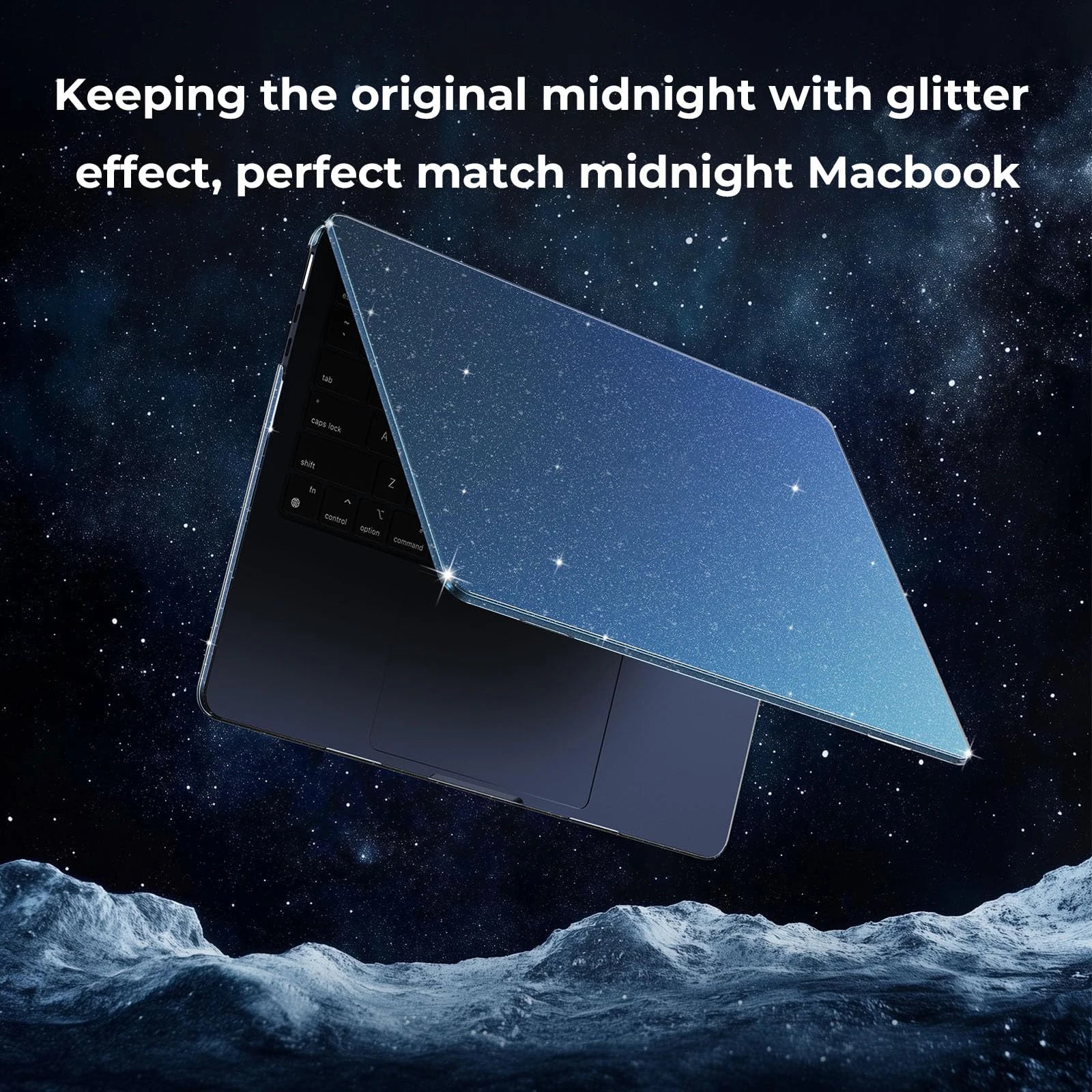 EooCoo Case for MacBook Air 13 inch M4 2025 2024-2022 Release M3 M2 A3240 A3113 A2681 for Mac Air 13.6 inch Glitter Hard Shell